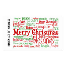 Acto al azar de las tarjetas de Navidad de la amab Tarjeta De Negocio