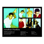 actor 2-Sided y comp negros modelo del Headshot Tarjetas Postales