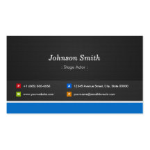 Actor de etapa - personalizable profesional tarjetas de visita