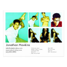 Actor/tarjeta modelo del Headshot Tarjetas Postales