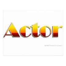 Actor (texto solamente) tarjetas postales