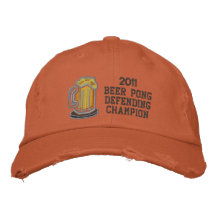 Actual campeón de encargo de Pong de la cerveza de Gorras Bordadas
