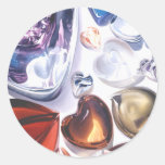 Acuarela de cristal del amor de los corazones etiquetas  