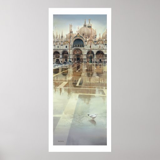 Acuarela de la arquitectura del "palacio flotante" poster