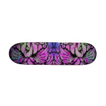 Acuarela de moda linda floral tablas de skate