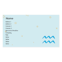 Acuario - negocio tarjeta personal