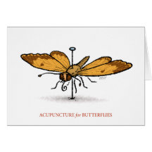 Acupuntura para la tarjeta de las mariposas