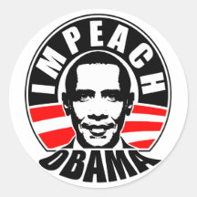 Acuse a Obama Pegatina Redonda