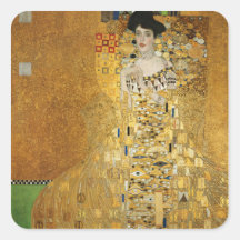 Adela Bloch Bauer - Gustavo Klimt Calcomanias Cuadradas