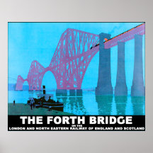 Adelante el puente del camino posters
