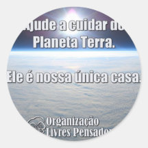 Adesivo Ajude a cuidar do Planeta Terra