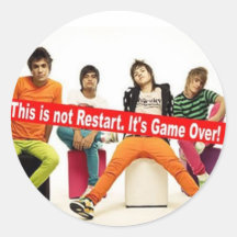 Adesivos "This is not Restart. It's Game Over!"
