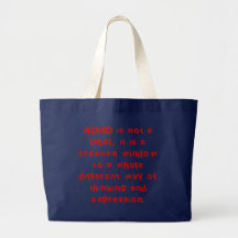 ADHD no es una etiqueta, él es una ventana creativ Bolsas De Mano