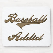 Adicto al béisbol de Brown Alfombrilla De Raton
