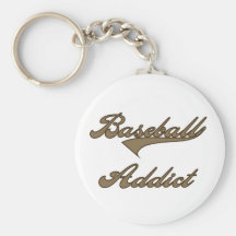 Adicto al béisbol de Brown Llaveros Personalizados