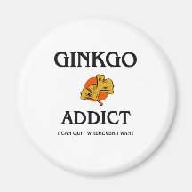 Adicto al Ginkgo Imán Para Frigorífico