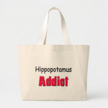 Adicto al Hippopotamus Bolsas De Mano