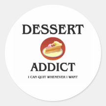Adicto al postre etiqueta