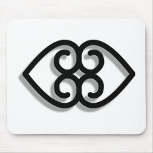 Adinkra - tierra-BW Tapete De Ratón