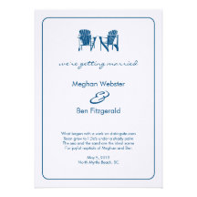 Adirondack preside la invitación del boda