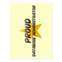 Administrador de base de datos orgulloso tarjetas postales