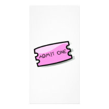 Admita un boleto tarjetas fotográficas personalizadas