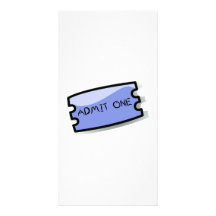 Admita un boleto tarjetas fotográficas personalizadas