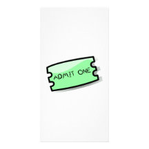 Admita un boleto tarjetas fotográficas 