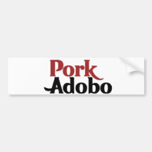 Adobo del cerdo pegatina de parachoque