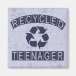 Adolescente reciclado imán para frigorifico