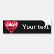 Adopt no hace compras pegatina de parachoque