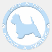Adopte a los pegatinas de un Westie
