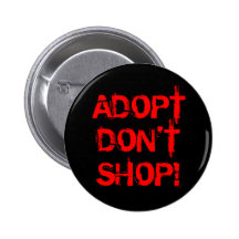 Adopte, no haga compras pin