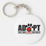 Adopte Pawprint Llaveros Personalizados
