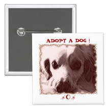 Adopte un botón del perro pin