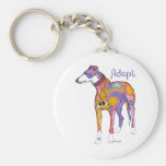 Adopte un galgo llavero personalizado