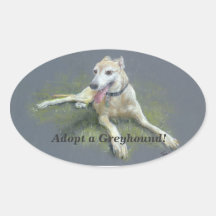 ¡ADOPTE UN GALGO! PEGATINA