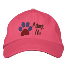 Adópteme adopción del animal de PawPrint Gorra Bordada