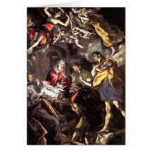 Adoración de los pastores - El Greco Tarjeta