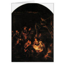 Adoración de los pastores - Rembrandt 1640. Felicitación