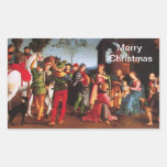 ADORACIÓN DE UNOS DE LOS REYES MAGOS RECTANGULAR PEGATINAS