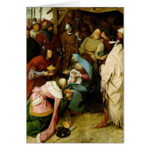 Adoración de unos de los reyes magos tarjetón