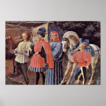Adoración del detalle de unos de los reyes magos d poster