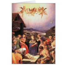 Adoración - pastores y ángeles - Bronzino Tarjetas