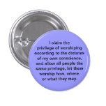 adoración según mi propio botón de la conciencia pins