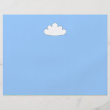 Adorno blanco de la nube. En azul Tarjetón