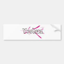 Adorno de los gris de Yeshua subió Pegatina De Parachoque