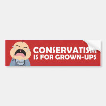 adulto gritador del conservador del bebé del demóc etiqueta de parachoque