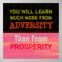 Adversidad contra el poster 24" del ~ de la prospe