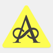 ¡Advertencia! ¡Ateo! Colcomanias Triangulo